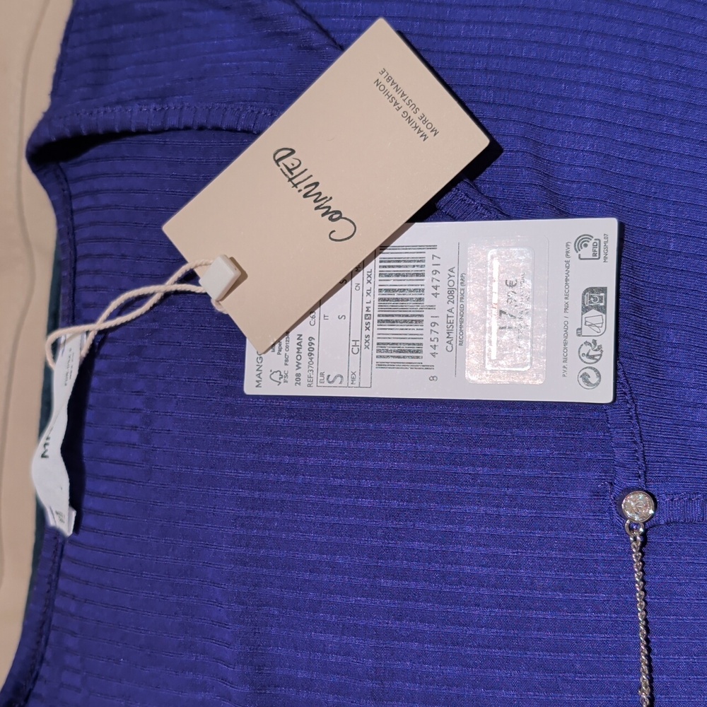 Mango Purple Ribbed Knit Top - Picture 4 of 4